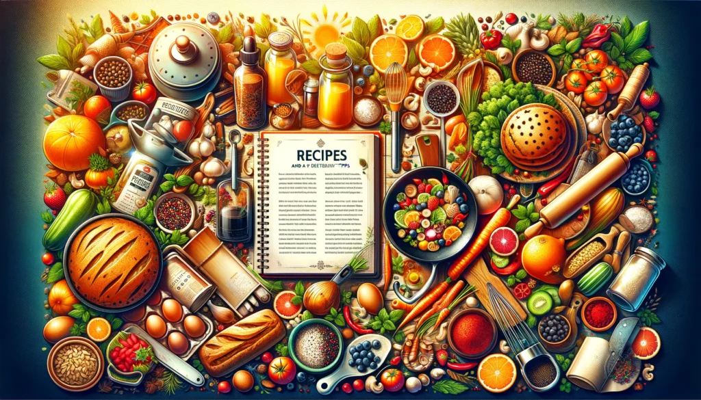 bu tarzda Recipes and Kitchen Tips sitesi için yaz

